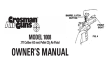 Load image into Gallery viewer, Crosman Model 1008 Air Pistol (1008B / 1008SB, Phase I & Phase II) Owners Manual & Exploded Parts Diagrams – Instant PDF Download