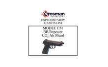 Load image into Gallery viewer, Crosman Model C31 Air Pistol Owners Manual & Exploded Parts Diagram Schematic – Instant PDF Download