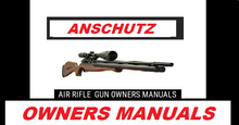 Load image into Gallery viewer, Anschutz Airgun Air Rifle Gun Pistol Owners Manuals Firearms Weapons Complete Set