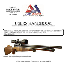 Load image into Gallery viewer, Air Arms Airgun Air Rifle Gun Pistol Owners Manuals Firearms Weapons Complete Set