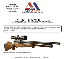 Lade das Bild in den Galerie-Viewer, Air Arms S410 S510 Side Lever Models Airgun Air Rifle Gun Pistol Owners Manual Instant Download #AirArms