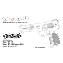 Load image into Gallery viewer, Walther Air Rifle Gun Owners Manuals Exploded Diagrams Service Maintenance And Repair