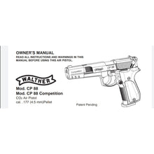 Load image into Gallery viewer, Walther Air Rifle Gun Owners Manuals Exploded Diagrams Service Maintenance And Repair