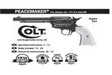 Lade das Bild in den Galerie-Viewer, Colt Peacemaker CO2 BB Air Pistol Revolver Owners Manual – Instant PDF Download
