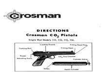 Load image into Gallery viewer, Crosman CO2 Single Shot Air Pistol Models 111, 112, 115 &amp; 116 Owners Manual – Instant PDF Download
