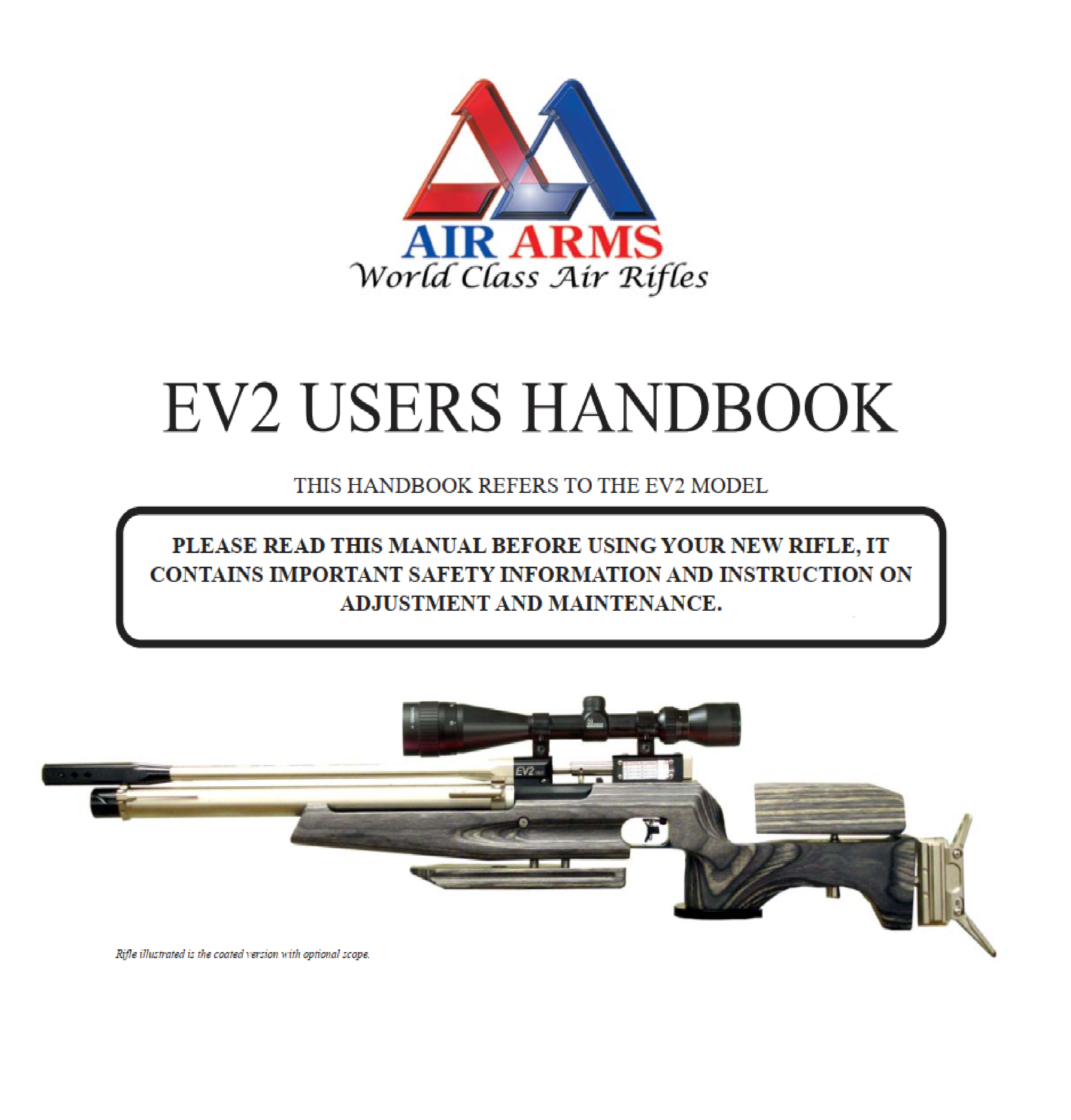 Air Arms EV2 MK 3 Airgun Air Rifle Gun Pistol Owners Manual Instant Do ...