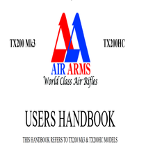 Cargar imagen en el visor de la galería, Air Arms TX200 MK3 TX200HC Airgun Air  Rifle Gun Pistol Owners Manual Instant Download #AirArms
