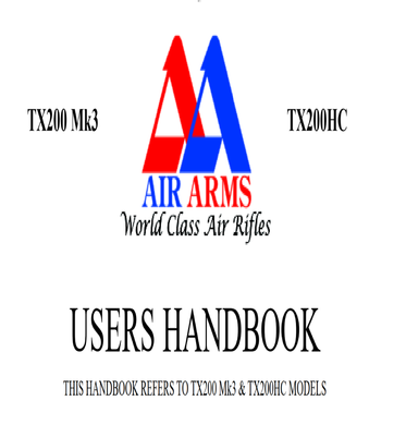 Air Arms TX200 MK3 TX200HC Airgun Air  Rifle Gun Pistol Owners Manual Instant Download #AirArms