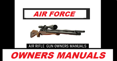 Air Force Escape  / Escape UL / Escape SS / Escape TM Rifle Safety and Operational Airgun Air Rifle Gun Owners Manuals Firearms Weapons #AirForce