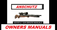 Load image into Gallery viewer, Anschutz Airgun Air Rifle Gun Pistol Owners Manuals Firearms Weapons Complete Set
