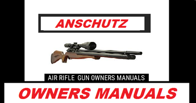 Anschutz Airgun Air Rifle Gun Pistol Owners Manuals Firearms Weapons Complete Set