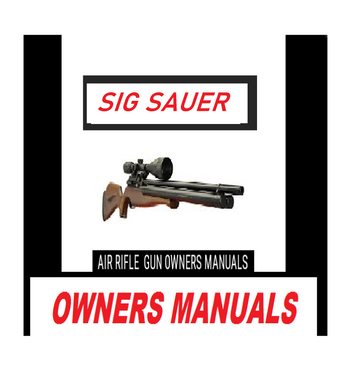 Sig Sauer MCX MPX .177 co2 Owners Manual and Exploded Diagram