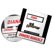 Cargar imagen en el visor de la galería, Diana Air Rifle Gun Owners Manuals Exploded Diagrams Service Maintenance And Repair disc
